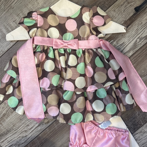 marmellata Other - 🐣NWOT Baby Marmellata Polka Dot Dress with Pink Sash